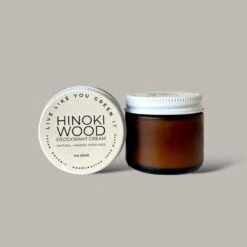 Natural Deodorant Cream - Vegan Deodorant, Baking Soda Free, Plastic Free, Organic -Zero Waste Store live like you green it hinoki wood sensitive skin natural deodorant cream vegan deodorant baking soda free plastic free organic 33604372234351