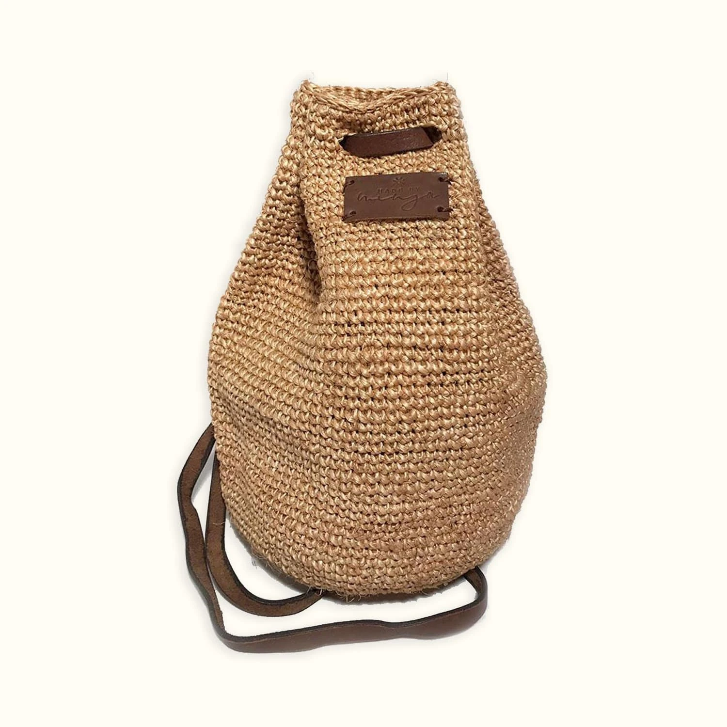 Nana Bucket Bag - Sustainable Bag, Handmade, All Natural Plant Fibers 2 Nana Bucket Bag - Sustainable Bag, Handmade, All Natural Plant Fibers - Image 2