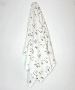 Organic Cotton Baby Swaddle Blanket -Zero Waste Store me o my earth bear family organic cotton baby swaddle blanket 1158967341