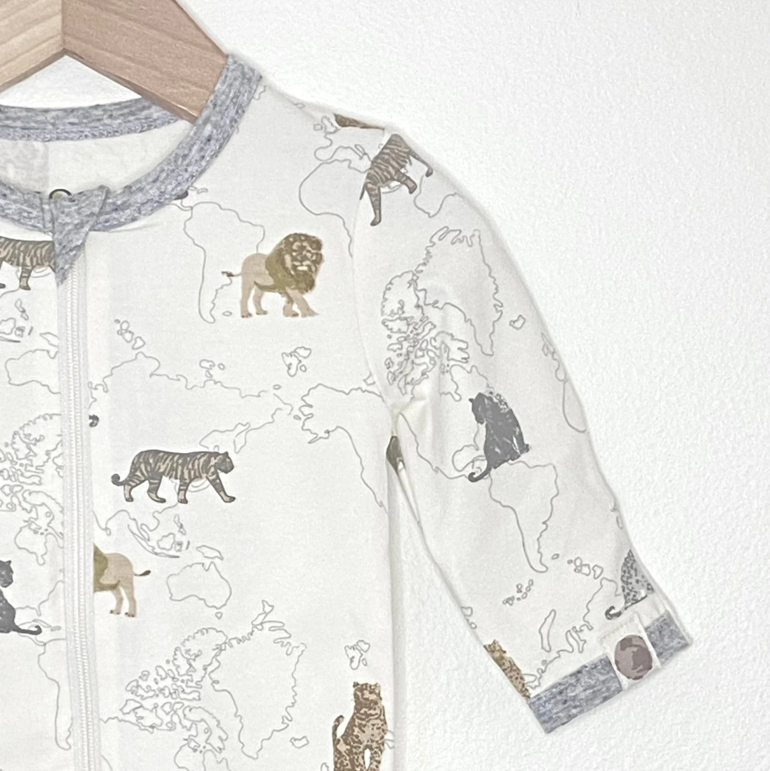 Big Cats Print Baby Footie, Infant Pajamas 1 Big Cats Print Baby Footie, Infant Pajamas