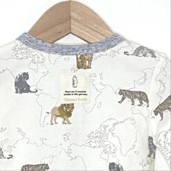 Big Cats Print Baby Footie, Infant Pajamas 8 Big Cats Print Baby Footie, Infant Pajamas -Zero Waste Store me o my earth big cats printed footie in sustainable fabric new for spring 2025 1151712337