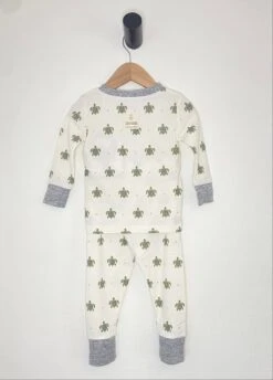 Sea Turtle Print 2Pc Infant/Toddler Tight Fitting Pajama Set -Zero Waste Store me o my earth sea turtle print 2pc infant toddler tight fitting pajama set new for spring 25 1151712288