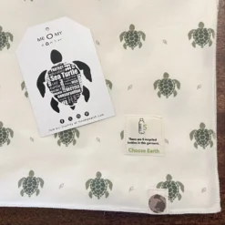 Organic Cotton Baby Swaddle Blanket -Zero Waste Store me o my earth sea turtle swaddle blanket 1151712303 scaled