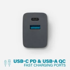 Recycled Mini Plus Wall Charger -Zero Waste Store nimble charcoal recycled mini plus wall charger 1173946315