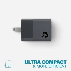 Recycled Mini Plus Wall Charger -Zero Waste Store nimble charcoal recycled mini plus wall charger 1173946320