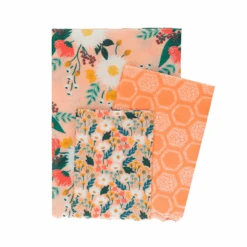 Beeswax Wraps Bundle (Set Of 3) -Zero Waste Store nothing fancy supply green acres beeswax wraps bundle set of 3 31729813160047