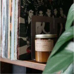 Teakwood Soy Candle -Zero Waste Store p f candle co standard 7 2oz teakwood tobacco soy candle 33326525874287