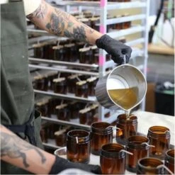 Teakwood Soy Candle -Zero Waste Store p f candle co standard 7 2oz teakwood tobacco soy candle 33326525907055