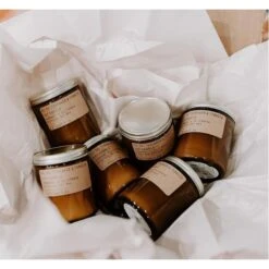 Teakwood Soy Candle -Zero Waste Store p f candle co standard 7 2oz teakwood tobacco soy candle 33326525939823