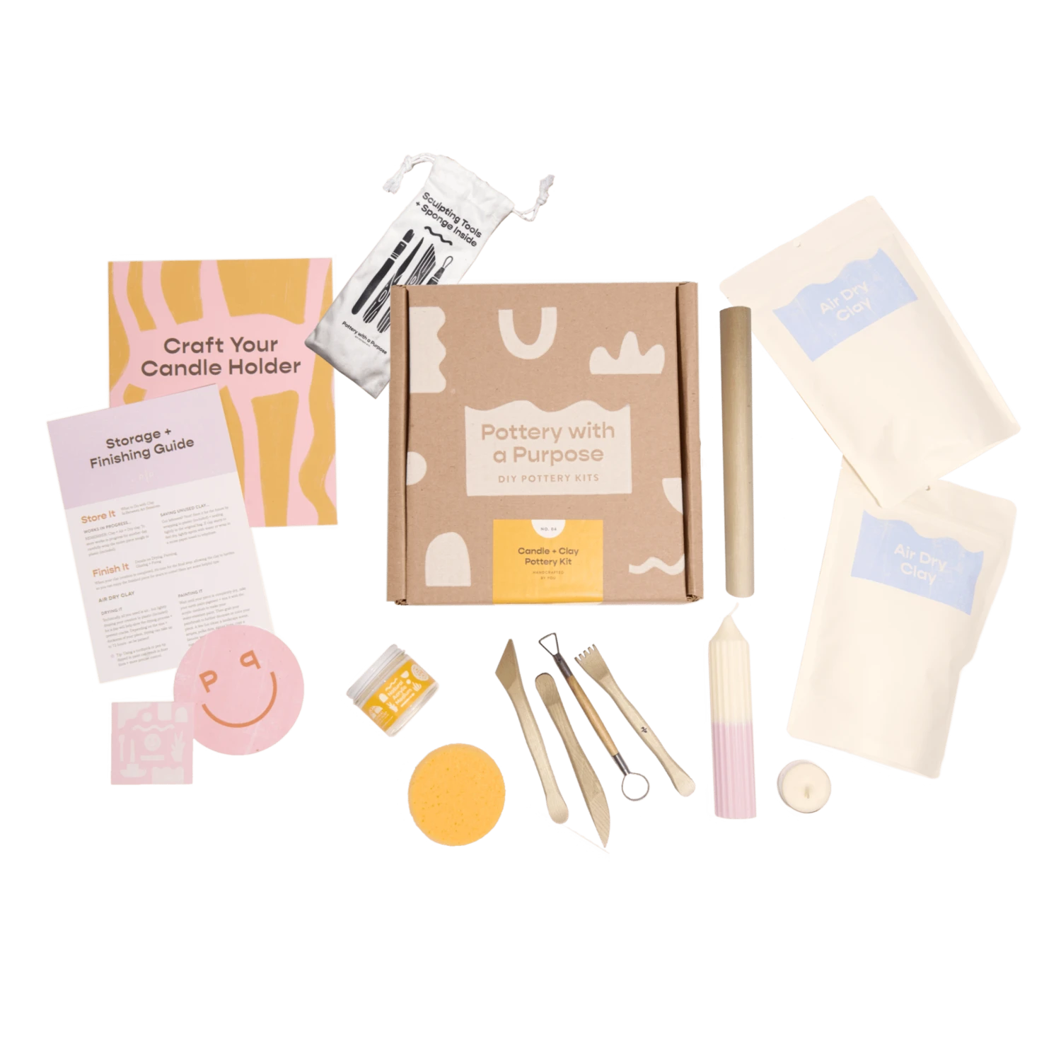 Taper Candle + Clay Kit – Air Dry 2 Taper Candle + Clay Kit – Air Dry - Image 2