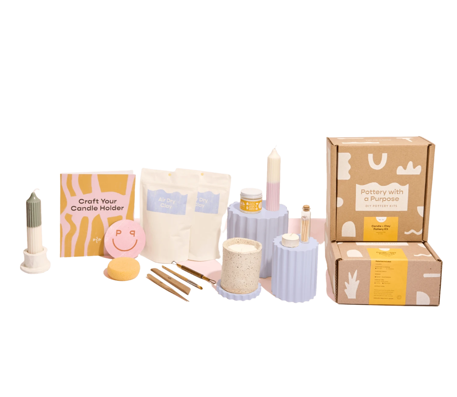 Taper Candle + Clay Kit – Air Dry 4 Taper Candle + Clay Kit – Air Dry - Image 4