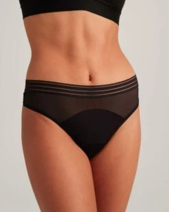 Leakproof Mesh Thong -Zero Waste Store saalt light xxs volcanic black leakproof mesh thong 1170092780