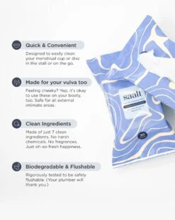 Saalt Intimate Cleansing Wipes -Zero Waste Store saalt saalt intimate cleansing wipes 1170361354