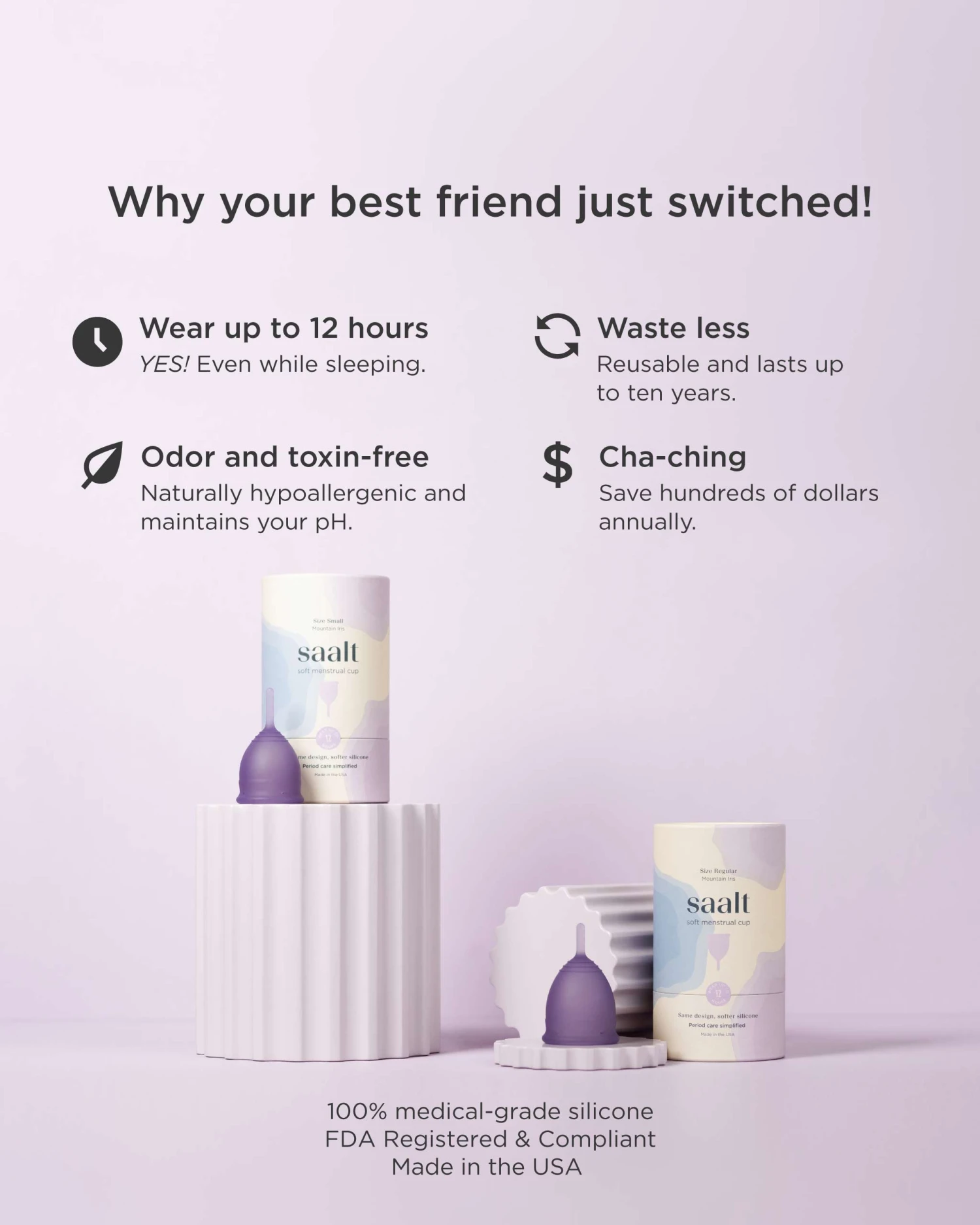 Saalt Menstrual Soft Cup 14 Saalt Menstrual Soft Cup - Image 14