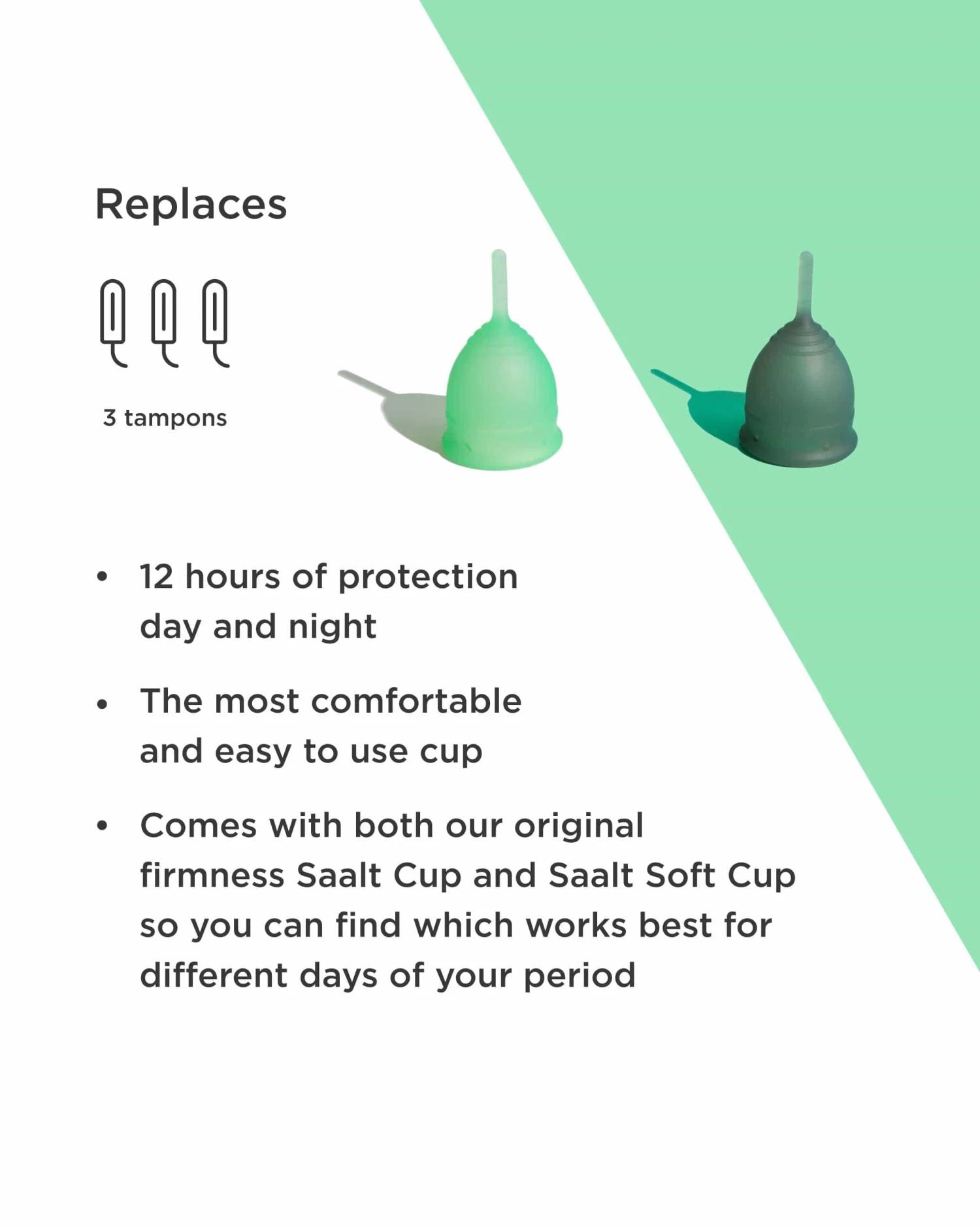 Saalt Twin Pack – Menstrual Cups (Original + Soft) 4 Saalt Twin Pack – Menstrual Cups (Original + Soft) - Image 4