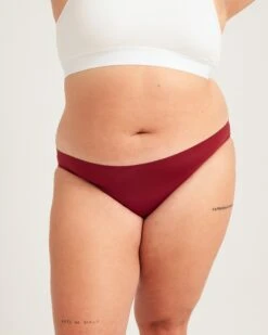 Leakproof Seamless Bikini -Zero Waste Store saalt super xxs crimson rose leakproof seamless bikini 1170092704