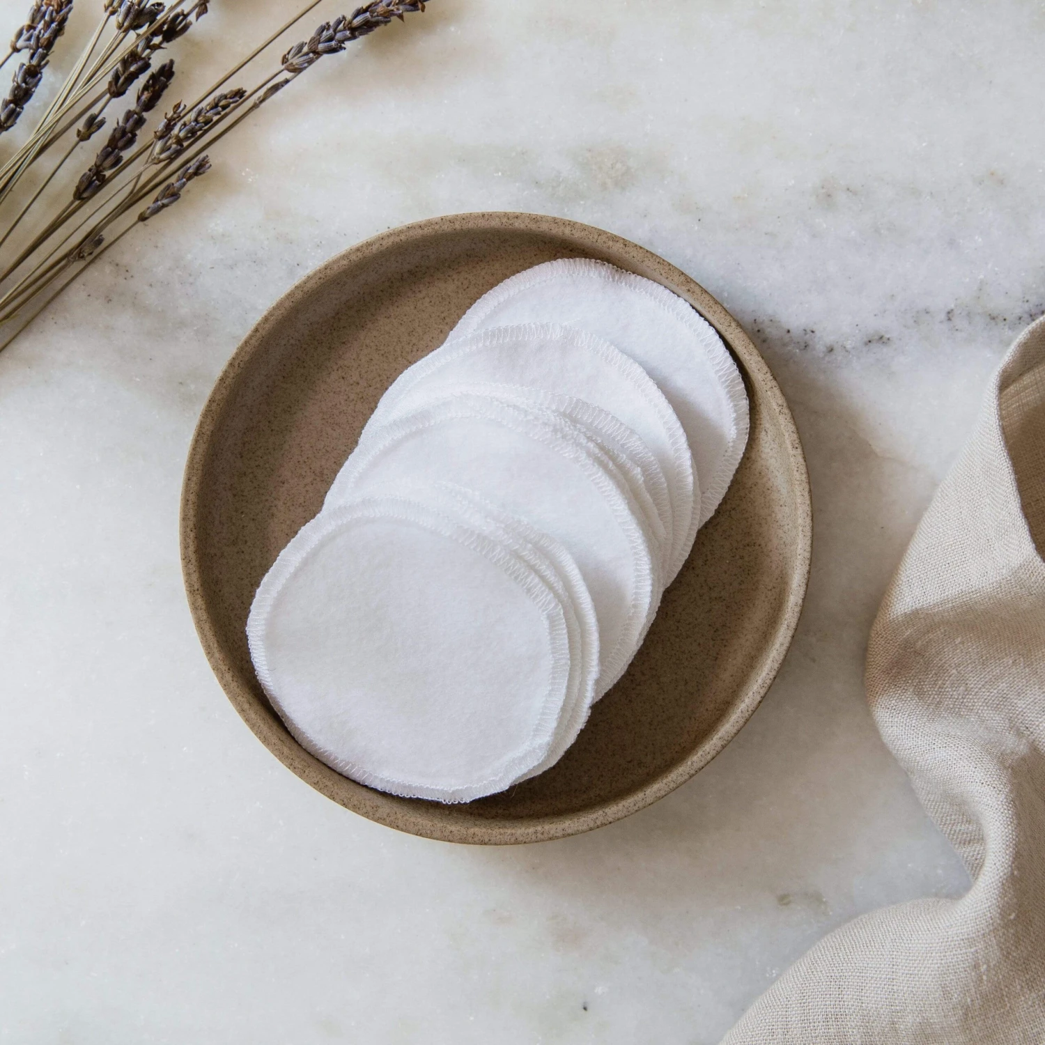 Cotton Facial Rounds In Jar- Reusable Facial Rounds, Washable & Reusable, 100% Organic Cotton Flannel, 30 Pack, In Jar 2 Cotton Facial Rounds In Jar- Reusable Facial Rounds, Washable & Reusable, 100% Organic Cotton Flannel, 30 Pack, In Jar - Image 2