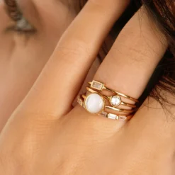 Gold Round Pearl Ring 9 Gold Round Pearl Ring -Zero Waste Store sara patino jewelry gold round pearl ring 59439065268593 scaled