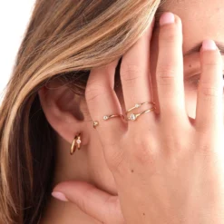 Gold Small Sparkling White Topaz Ring -Zero Waste Store sara patino jewelry gold small sparkling white topaz ring 59439055307121 scaled