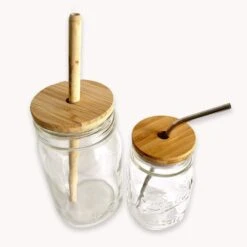 Bamboo Mason Jar Lid -Zero Waste Store schutten woodworks bamboo mason jar lid 28210457772143