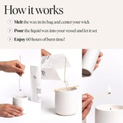 Bergamot, White Rose, Oakmoss Candle Refill Kit -Zero Waste Store siblings no 01 bergamot white rose oakmoss 1168157918