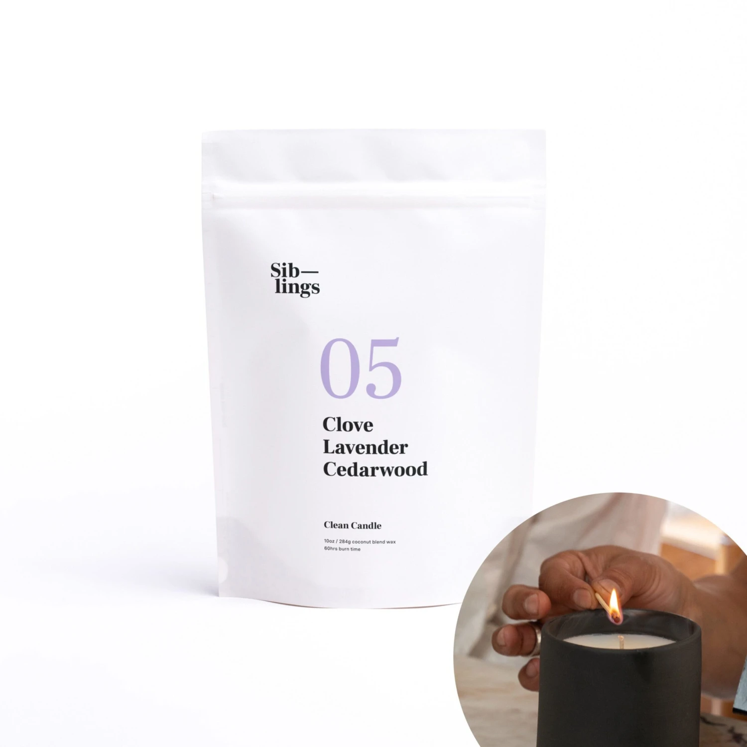 Clove, Lavender, Cedarwood Candle Refill 1 Clove, Lavender, Cedarwood Candle Refill