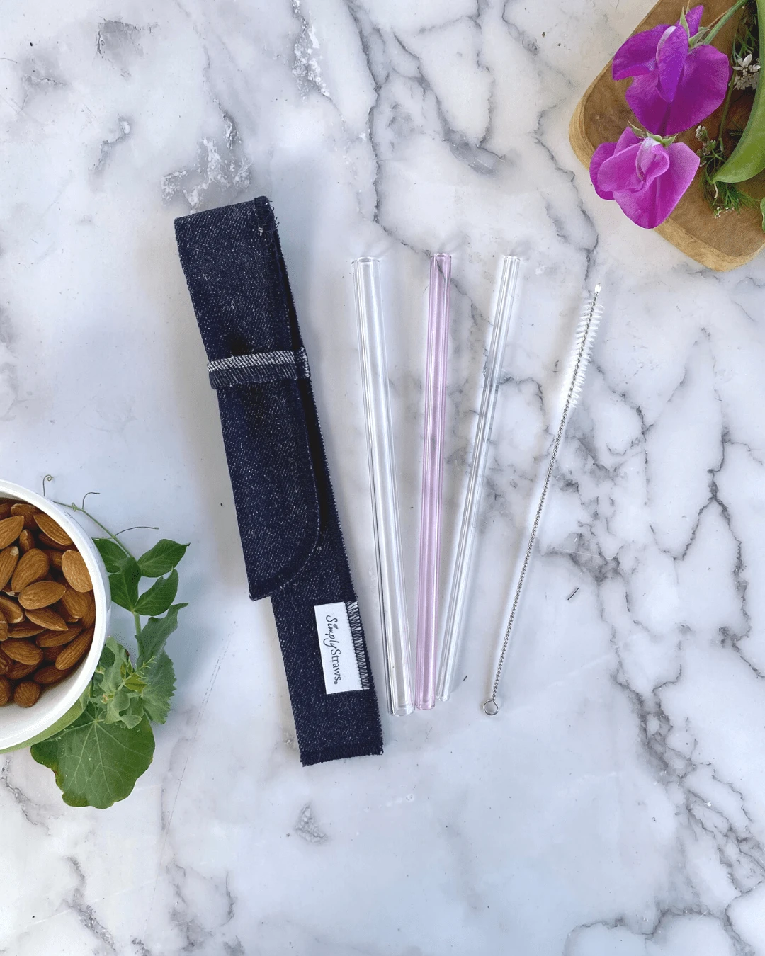 Simply Straws Glass Straw Sleeve Set 3 Simply Straws Glass Straw Sleeve Set - Image 3