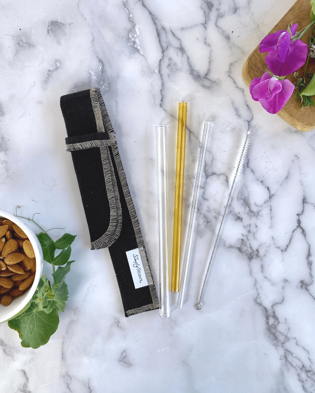 Simply Straws Glass Straw Sleeve Set 2 Simply Straws Glass Straw Sleeve Set - Image 2