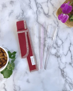 Simply Straws Glass Straw Sleeve Set 13 Simply Straws Glass Straw Sleeve Set -Zero Waste Store simply straws raspberry green simply straws glass straw sleeve set 1160051048