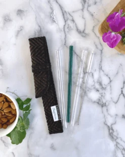 Simply Straws Glass Straw Sleeve Set 12 Simply Straws Glass Straw Sleeve Set -Zero Waste Store simply straws saqsuatch air simply straws glass straw sleeve set 1160051043