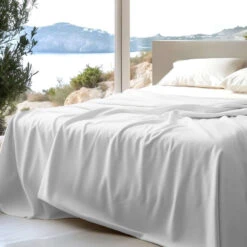 100% Organic Cotton Honeycomb Jacquard Blanket -Zero Waste Store sleep beyond 100 organic cotton honeycomb jacquard blanket 1175200318