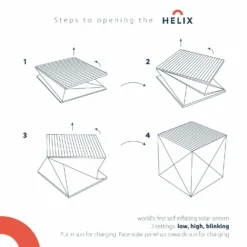 Helix Hybrid Collapsible Solar-Powered Origami Lantern -Zero Waste Store solight hybrid warm bright white helix hybrid collapsible solar powered origami lantern 34308075815023 scaled