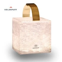 Collapsable Solar-Powered Lantern SolarPuff™ In Warm White -Zero Waste Store solight solarpuff solar lantern origami collapsible lamp in warm white 31387079082095