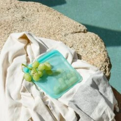 Reusable Silicone Sandwich Bag - 8 Colors -Zero Waste Store stasher aqua reusable silicone sandwich bag 8 colors 31192279449711