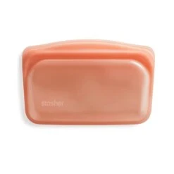Reusable Silicone Snack Bag - 8 Colors -Zero Waste Store stasher coral reusable silicone snack bag 8 colors 1139887853