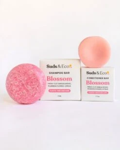 Shampoo & Conditioner Bar Duo -Zero Waste Store suds eco blossom shampoo conditioner bar duo 1123875311