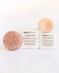 Shampoo & Conditioner Bar Duo -Zero Waste Store suds eco driftwood shampoo conditioner bar duo 1123875313
