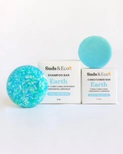 Shampoo & Conditioner Bar Duo -Zero Waste Store suds eco earth shampoo conditioner bar duo 1123875314