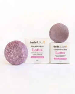 Shampoo & Conditioner Bar Duo -Zero Waste Store suds eco lotus shampoo conditioner bar duo 1123875315