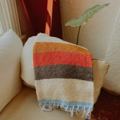 Recycled Beach Throws -Zero Waste Store sundream coffee 70s throw 73 x 48 inches recycled beach throws 31942795919471