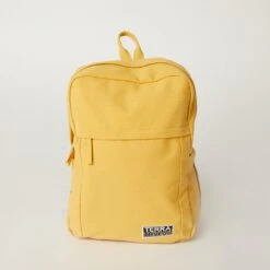 Organic Cotton Canvas Everyday Backpack -Zero Waste Store terra thread mustard yellow organic cotton canvas everyday backpack 59460287725937
