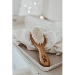 Baby Hair Brush -Zero Waste Store zefiro beechwood baby hair brush 33326568374383