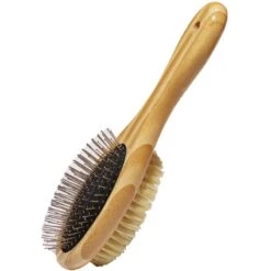 Bamboo Dog Brush -Zero Waste Store zefiro double sided bamboo dog brush 33326569357423