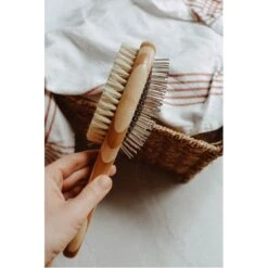 Bamboo Dog Brush -Zero Waste Store zefiro double sided bamboo dog brush 33326569521263