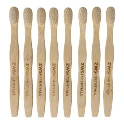 Bamboo Toothbrush -Zero Waste Store zero waste store bamboo toothbrush adult zero waste toothbrush plastic free compostable castor bean bristles 30604110495855