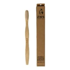 Bamboo Toothbrush -Zero Waste Store zero waste store bamboo toothbrush adult zero waste toothbrush plastic free compostable castor bean bristles 30604110659695