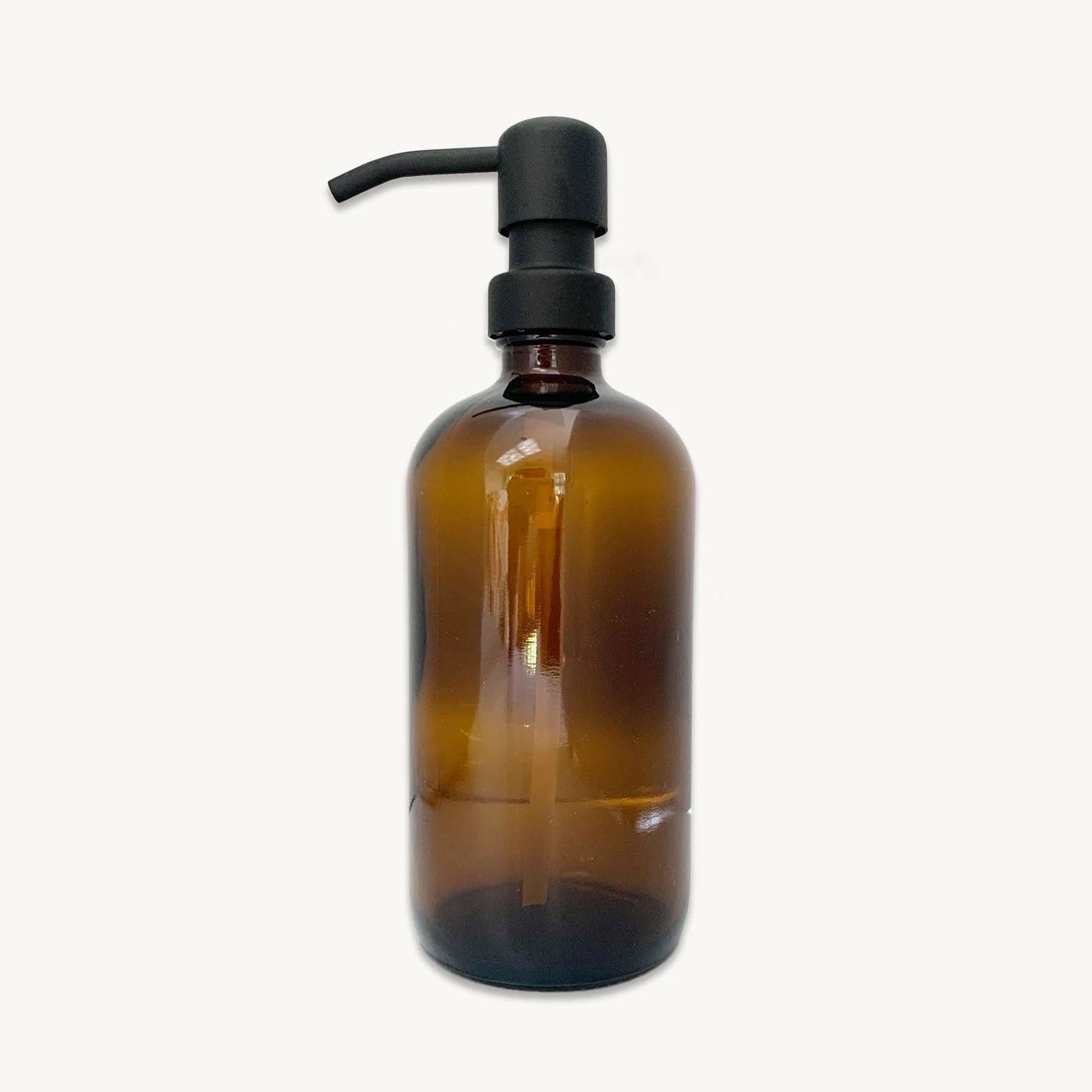 Zero Waste Store Amber Glass Soap Dispenser - Glass Soap Bottle, Refillable 1 Zero Waste Store Amber Glass Soap Dispenser - Glass Soap Bottle, Refillable