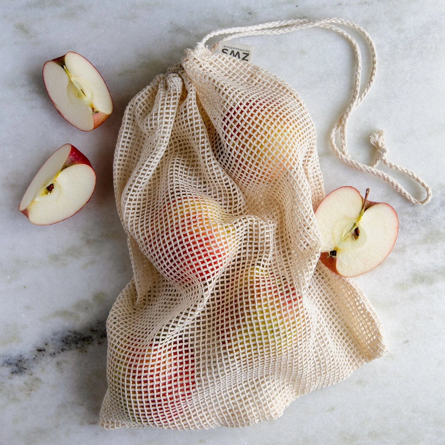 Mesh Produce Bag - Multiple Sizes - Zero Waste Net Bag 3 Mesh Produce Bag - Multiple Sizes - Zero Waste Net Bag - Image 3