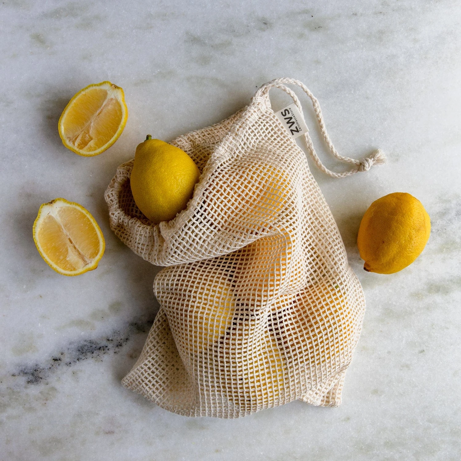 Mesh Produce Bag - Multiple Sizes - Zero Waste Net Bag 1 Mesh Produce Bag - Multiple Sizes - Zero Waste Net Bag