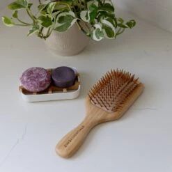 Bamboo Hair Brush -Zero Waste Store zws essentials bamboo hairbrush zero waste hair brush plastic free 100 bamboo compostable 31446009544815